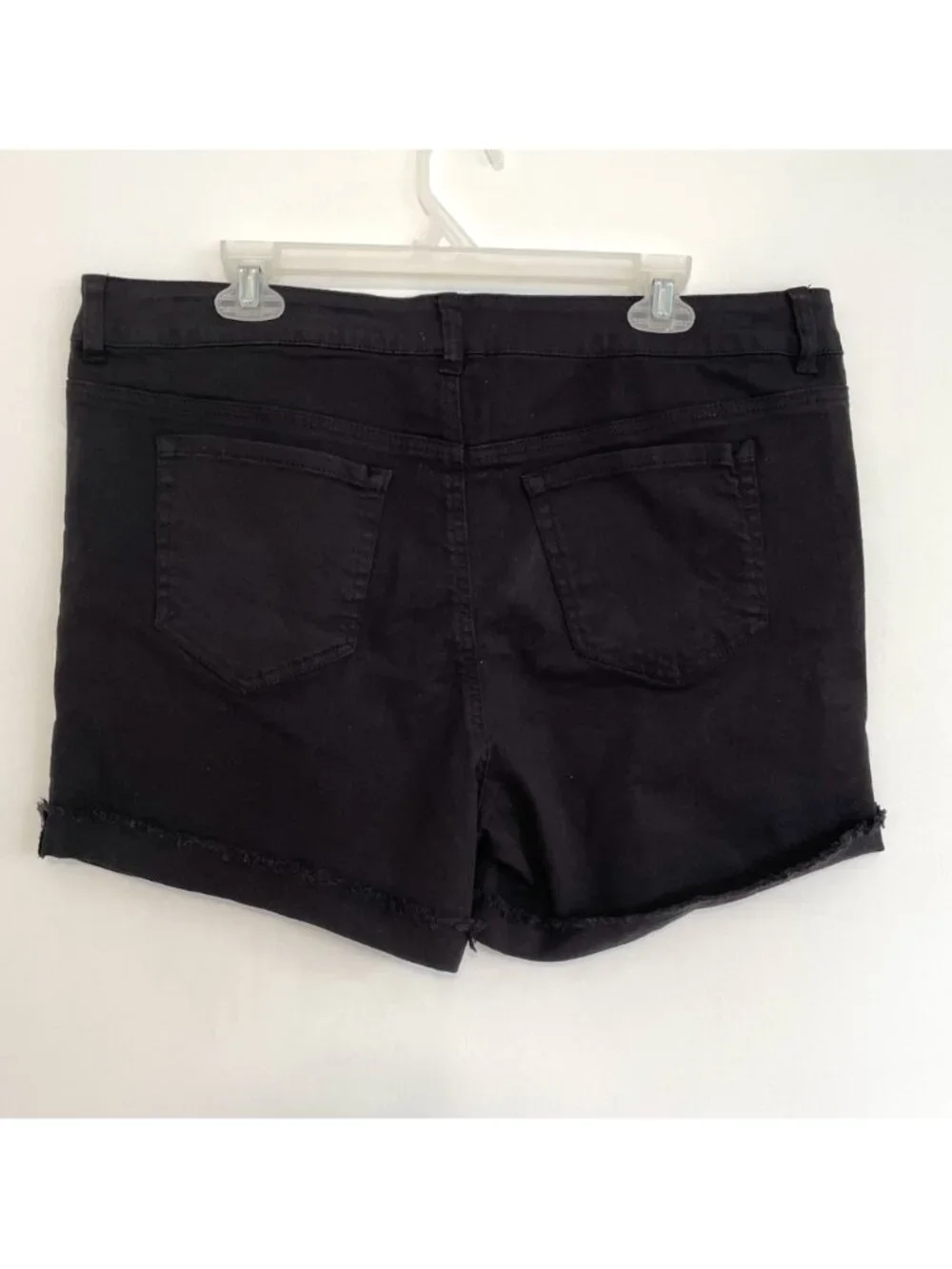 NEW NWT REFUGE Hi-Rise Cheeky Jean Shorts Black High Waisted 5